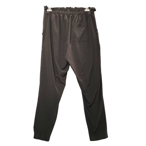 Athleta Skyline Pant Paperbag Waist Stretch Tapered Cropped Black Womens Size 6 - Picture 4 of 13